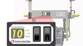 Display der Drehzahlregelung für Galvanisiergeräte eingestellt aus zehn Umdrehungen pro Minute | © Richard Tscherwitschke GmbH