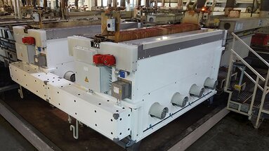 Ansicht eines Galvadry Trockners eingebaut in eine Trommel-Galvanisierungsanlage | © Richard Tscherwitschke GmbH